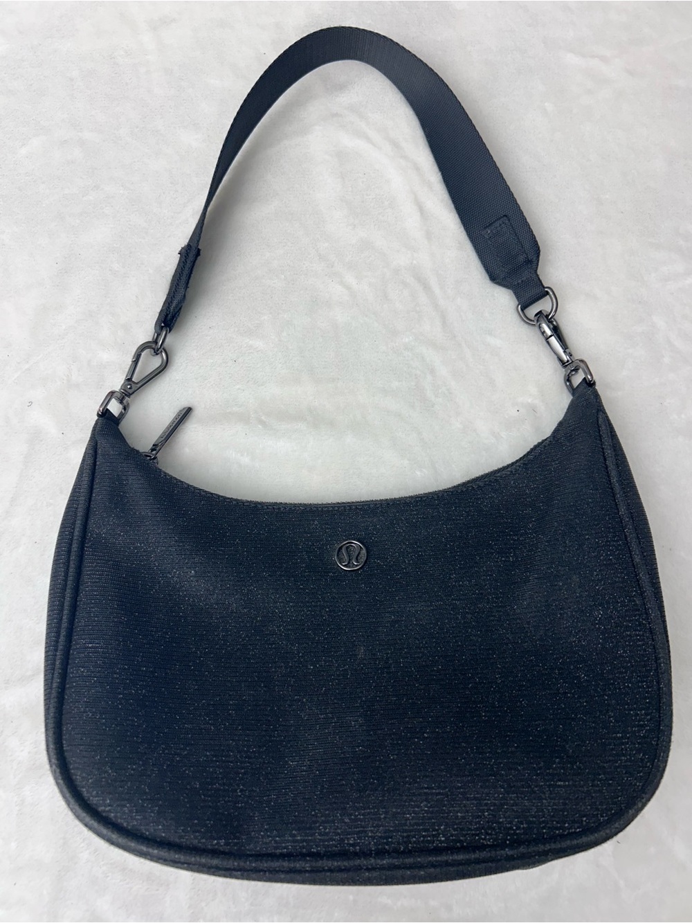 lululemon athletica City Essentials Small Black Sparkle Shoulder Bag - Picture 1 of 12
